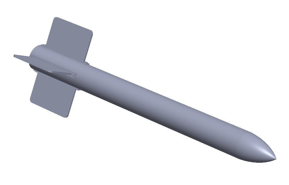 1 x 10 cm raket m/47. 3D print