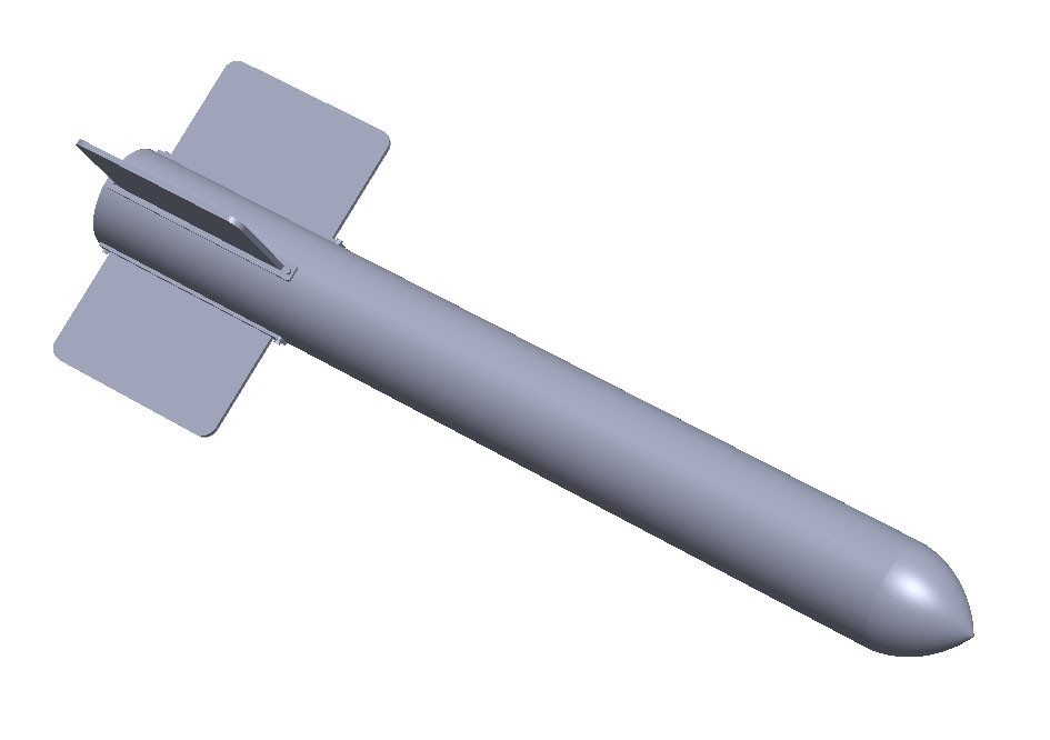 1 x 18 cm raket m/49. 3D print