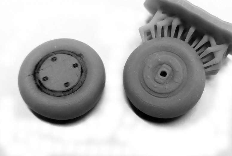 J9 Seversky P-35 hjul 3D print