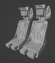 SAAB 105 Sk60 stolar x 2 3D print
