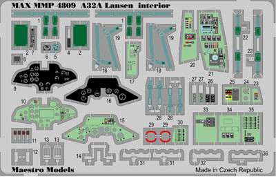 SAAB A32A Lansen interiör detaljset