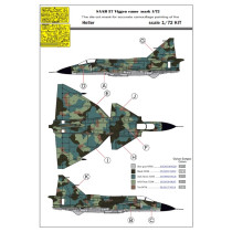 SAAB 37 Viggen 1-sits splinter kamo målningsmask