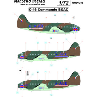 C-46 Commando decals BOAC SEE INFO