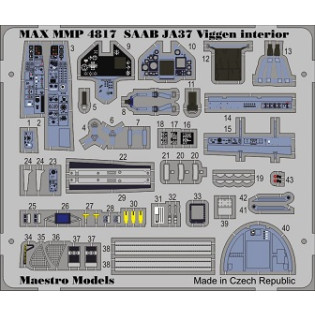 JA37 Viggen cockpit detaljset (TAR)