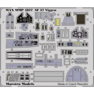 SAAB SF37 Viggen (fotonos) cockpit detail set (TAR)