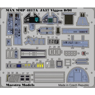 SAAB JA37 Viggen D/DI cockpit details (TAR)