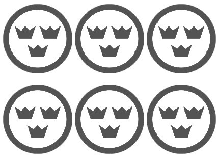 SAAB JAS39 Gripen kabuki paint mask for national insignias x 6