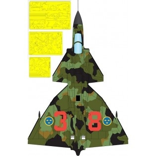 1/48 Viggen 1-seater splinter camo paint mask